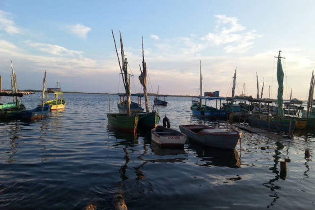 Los barcos de pescadores en el puerto de Casilda.