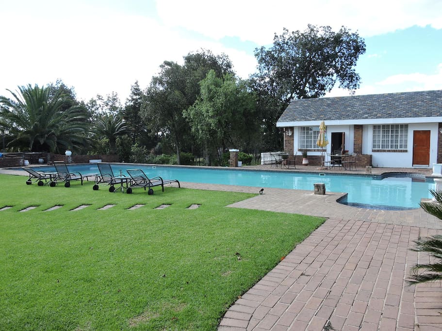 Relax in the sun on our pool side loungers.