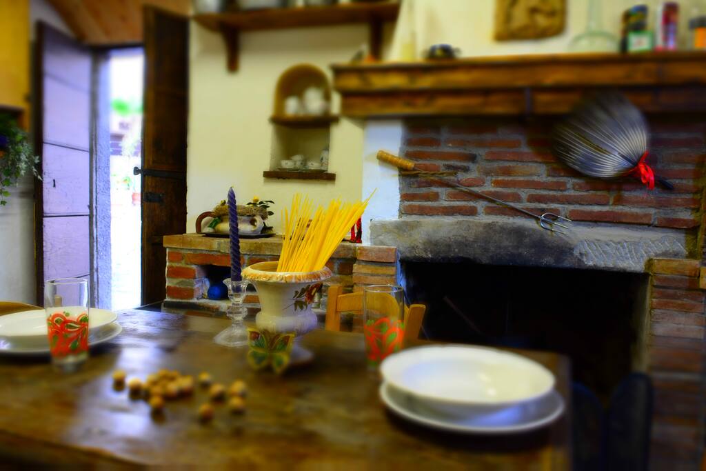La Cucina e il camino, Piano terra