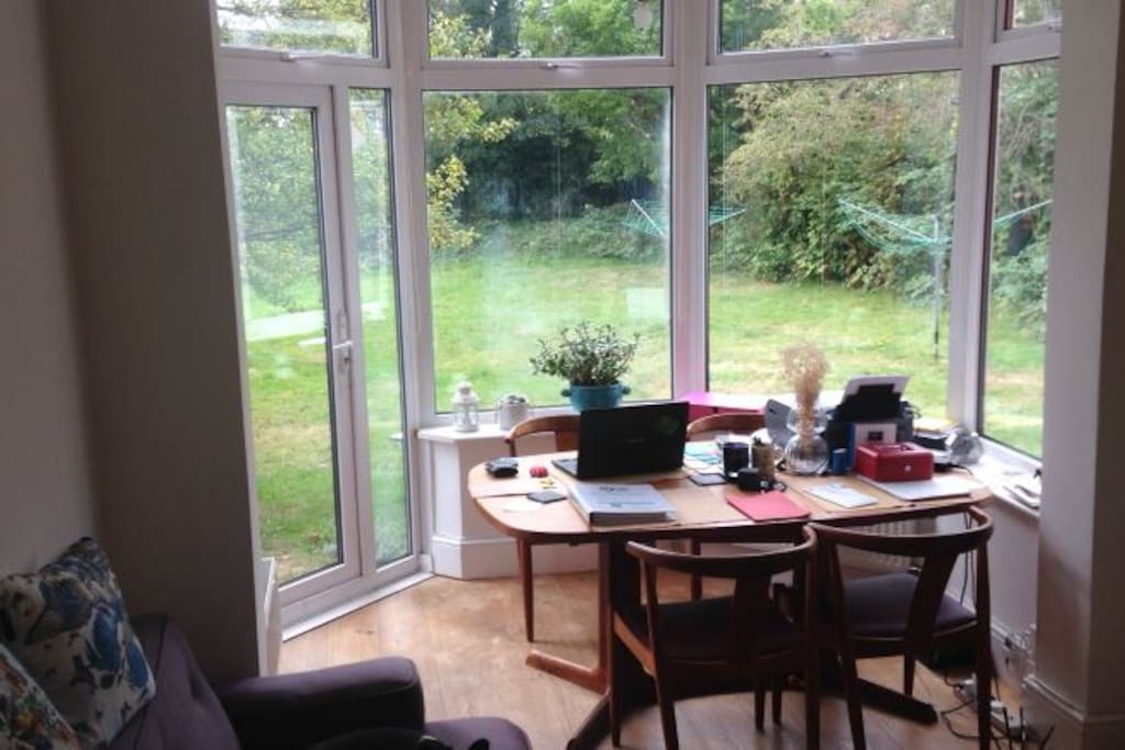 Living room facing garden
