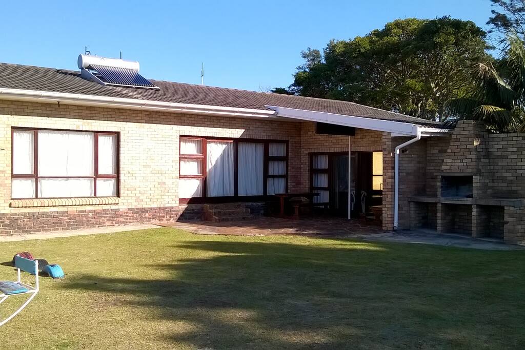 BBQ facilities outdoors and indoors