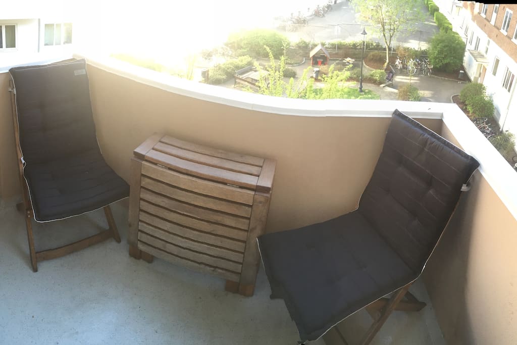 We love to chill on the balcony on a sunny day :)