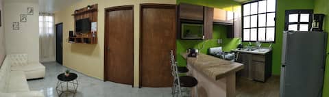 Nice first floor apartment with free parking.