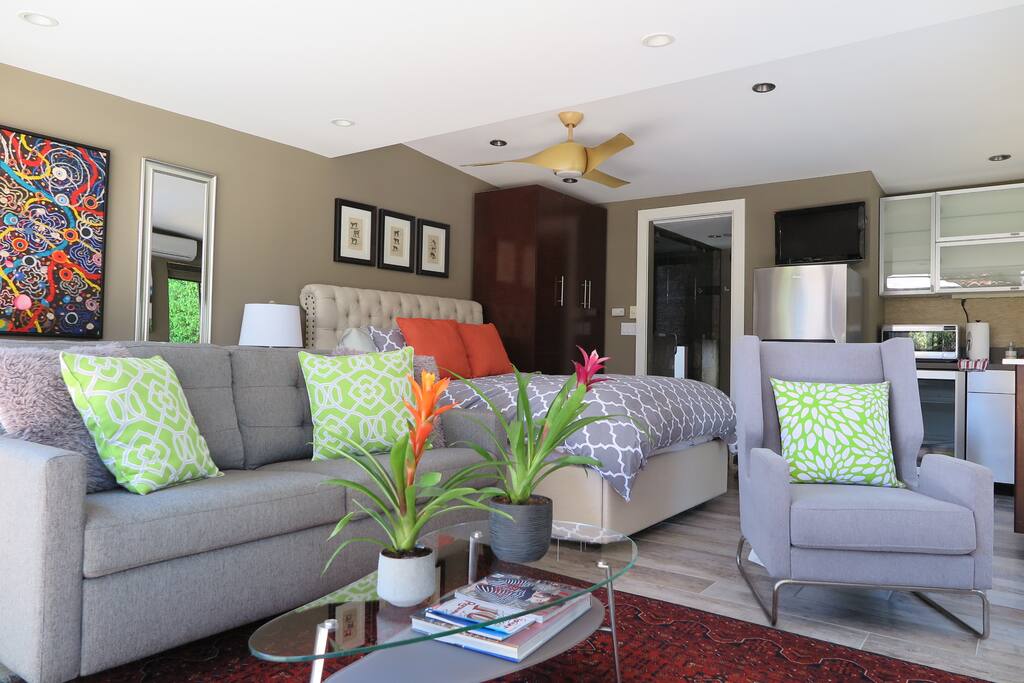 Queen sleeper sofa and Queen bed