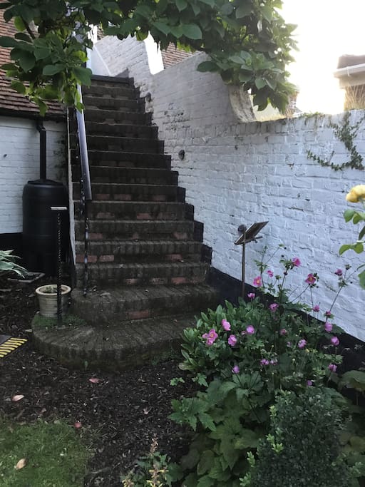 15 steps leading to the studio
