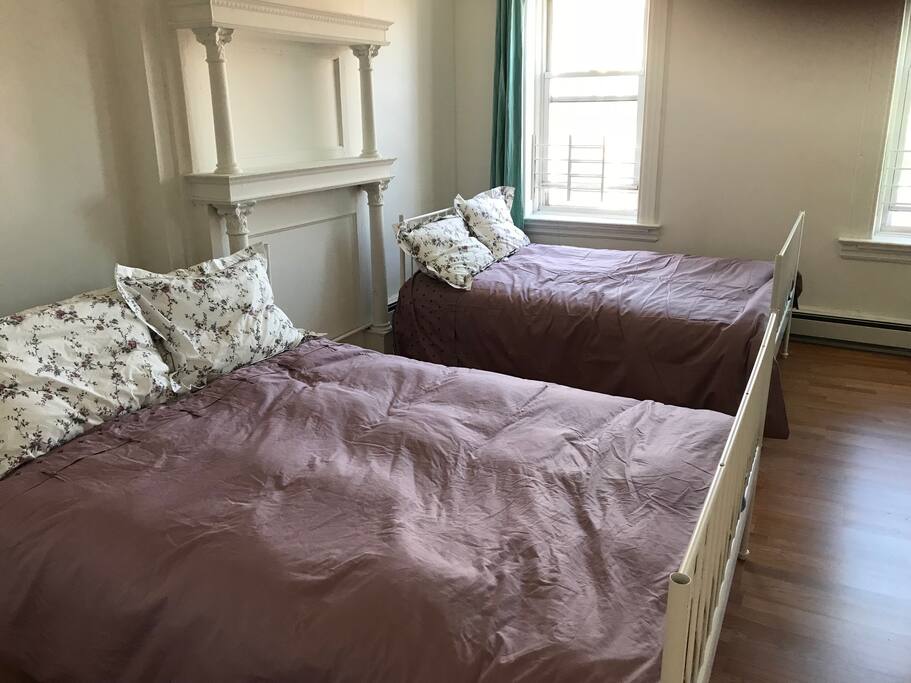 Beautiful bedrooms even watch 4K TV.