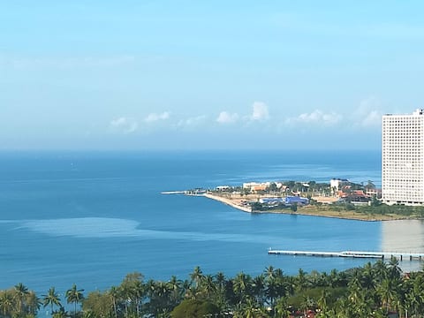sea view and sunset