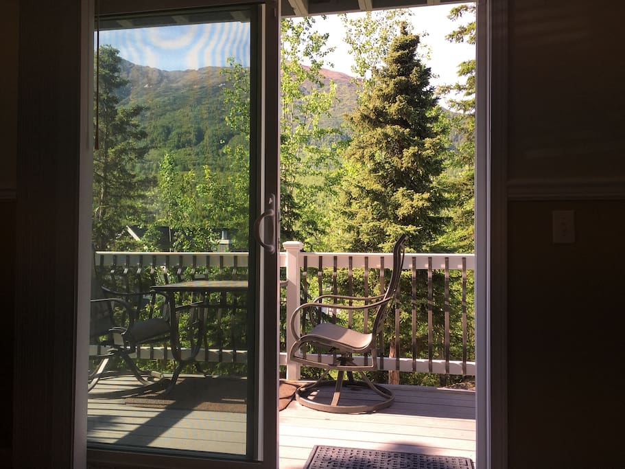 Enjoy your coffee on the deck.