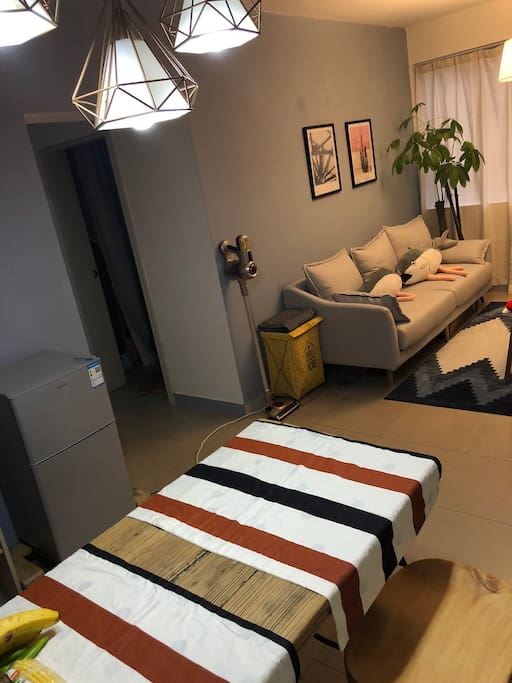 Dining table connected with living room