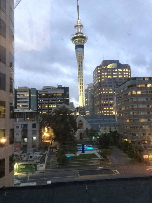 Enjoy the City coming alive as the sun sets.