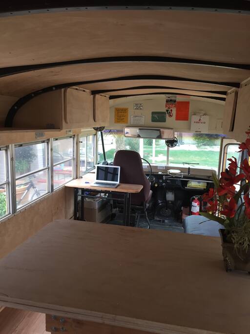 From the kitchen looking to the driver's seat