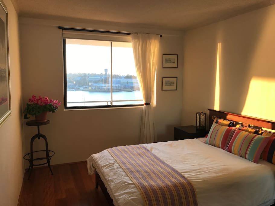 Bedroom overlooking the harbour