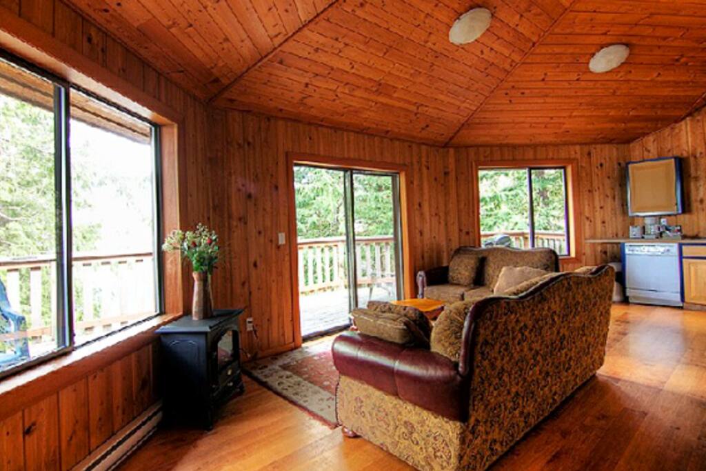 These units boast rustic charm with their local wood features