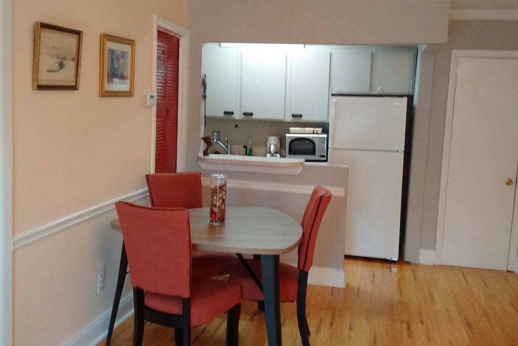 Dining area and kitchen