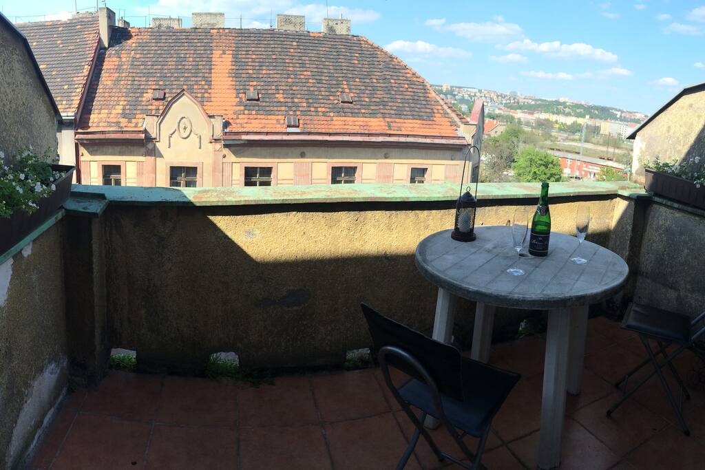 Attic apartment with big terrace