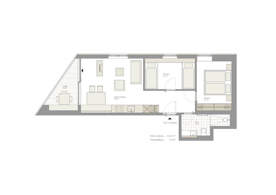 Grundriss der Wohnung