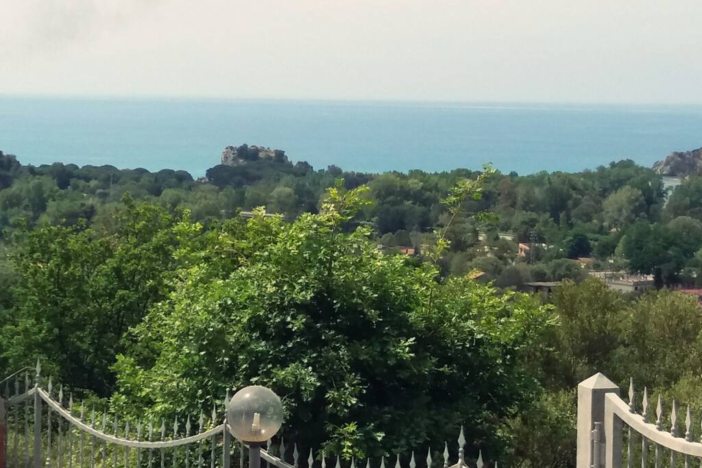 view onto the bay from the terrace