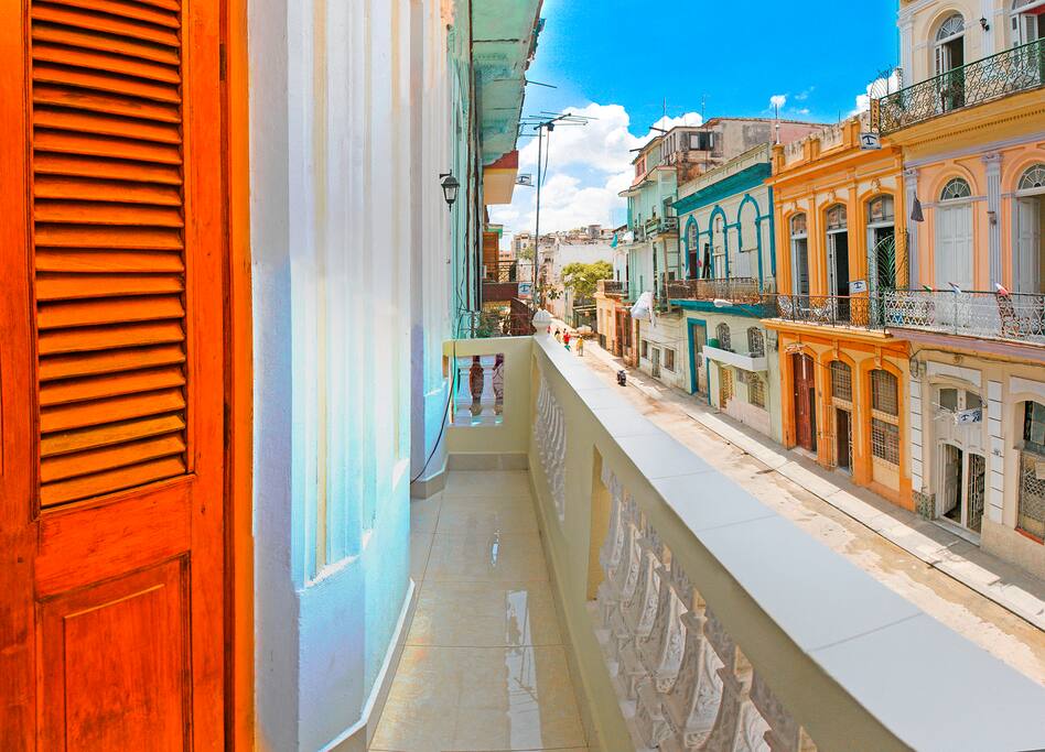 Vista desde el balcón de la casa.