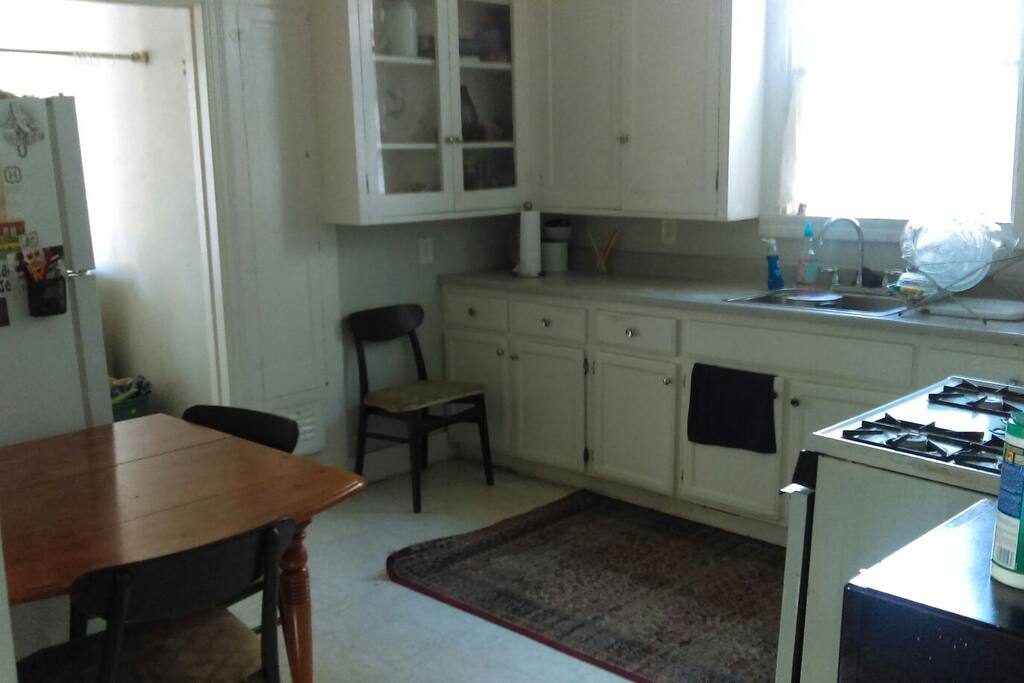 Kitchen with gas stove