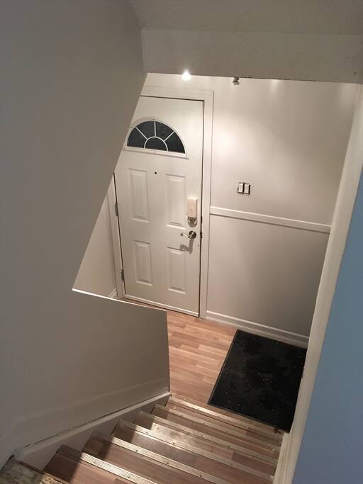 Entrance through the garage with available parking
Back yard available for bbq