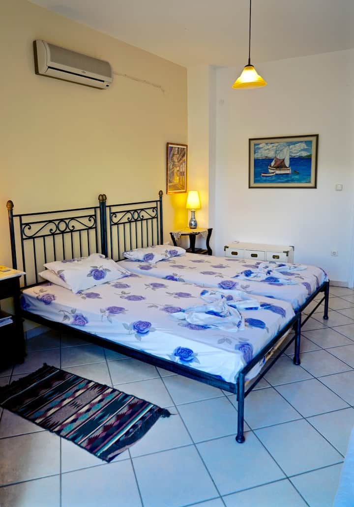 Dve jednolôžka. Matrace sú pevné.