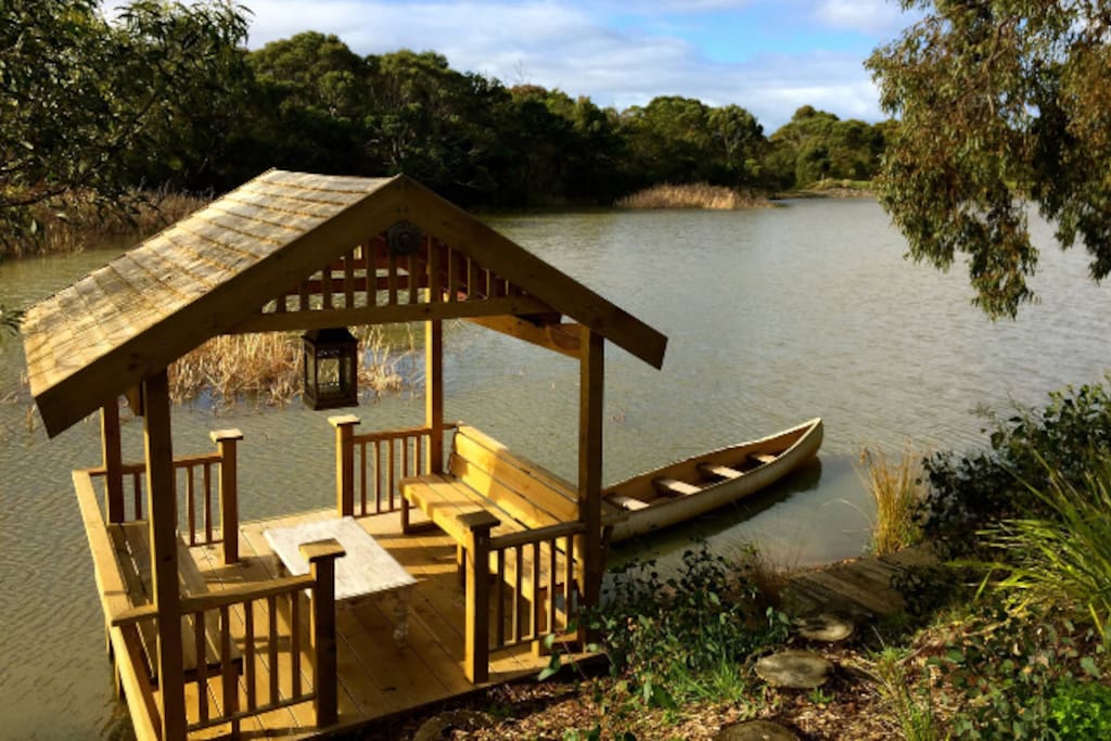 lake in front of bungalow - your welcome to use this area!