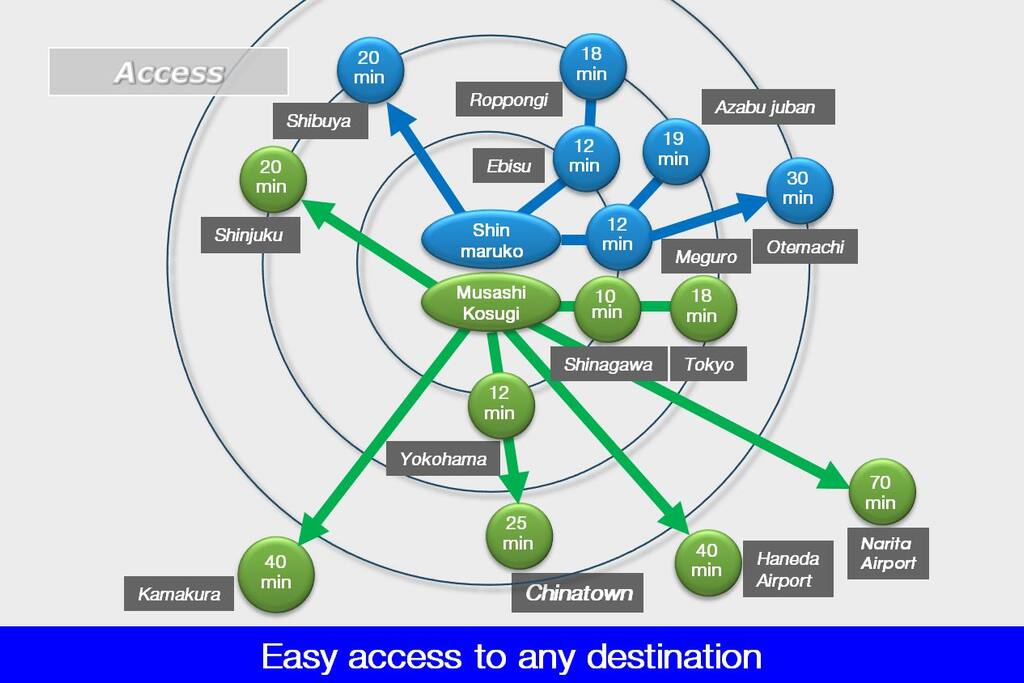 Access : Direct access by train to any destination