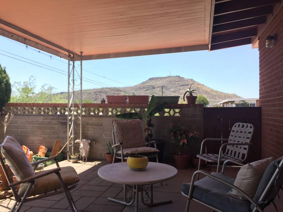 Patio view of Tumamoc Hill