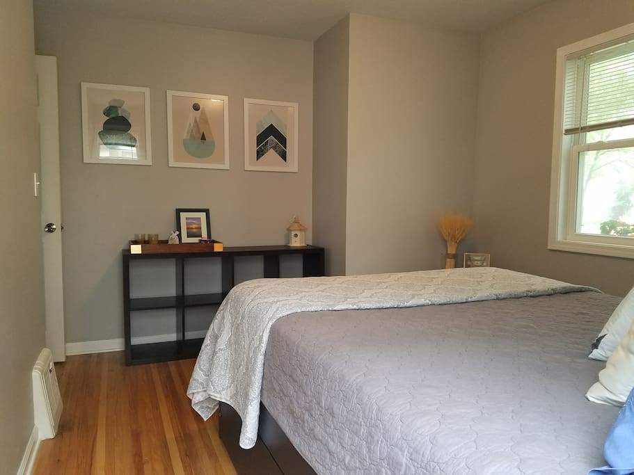 Your room offers plenty of natural light and storage space.