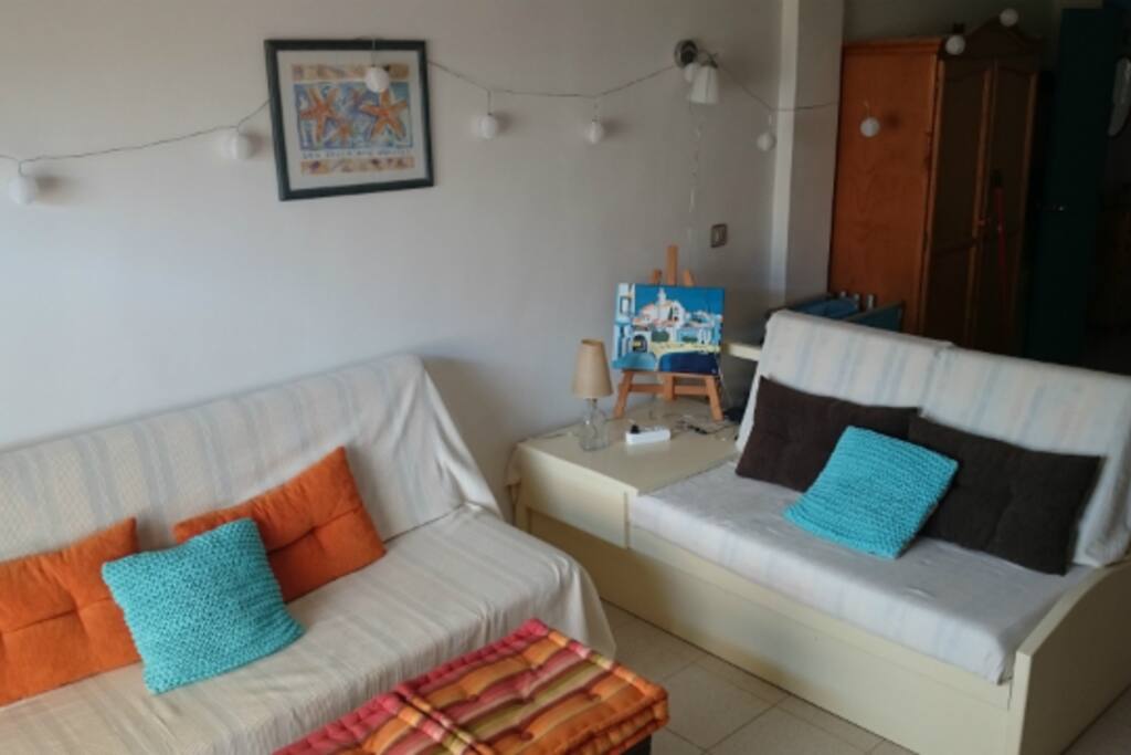 Dos sofás cama doble