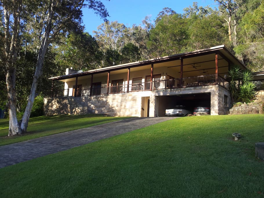 Drive-up access with double undercover garage