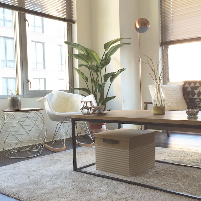 Close up of the interior in the living space
