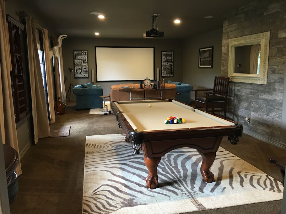 Theater and Pool Table