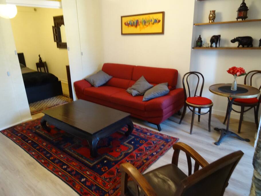 Le salon (canapé non convertible)