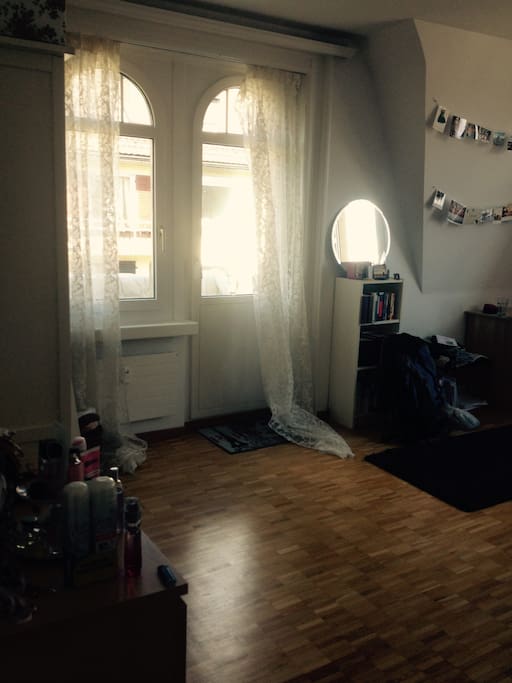 Room with the door to your own balcony,where you can enjoy a coffee or drink:-)