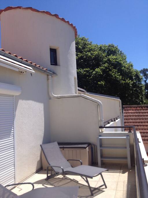 terrasse ensoleillée