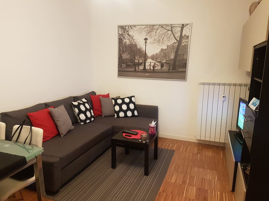 Sala con divano letto