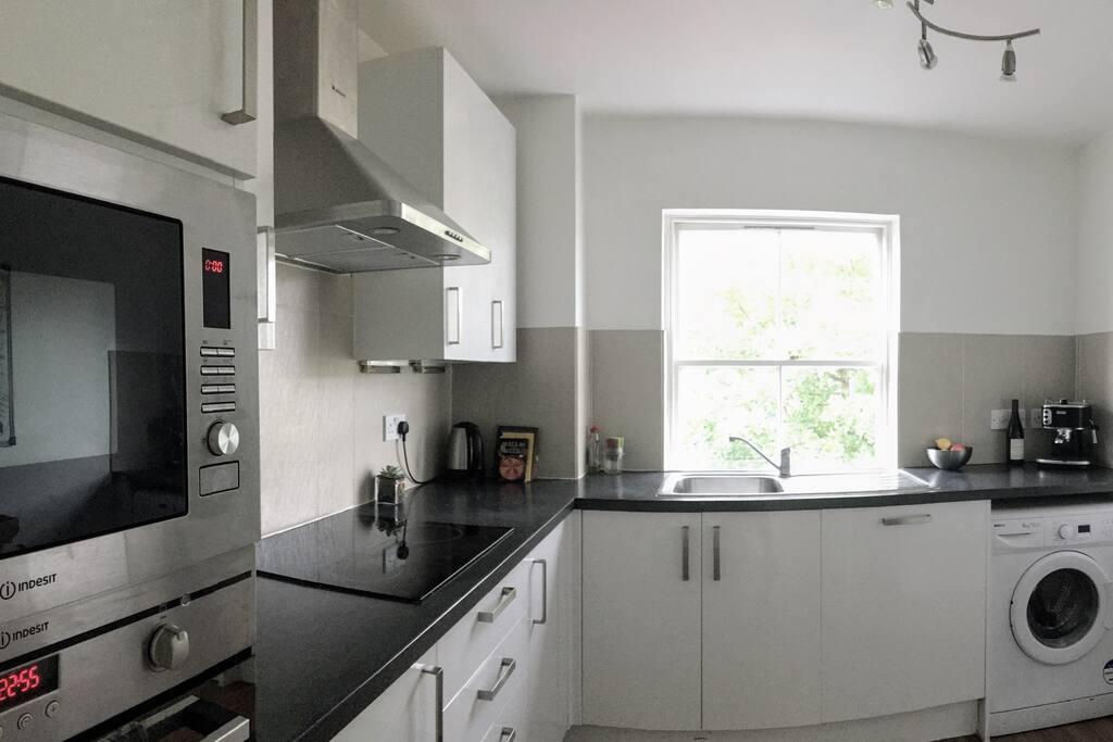 Large kitchen with all appliances