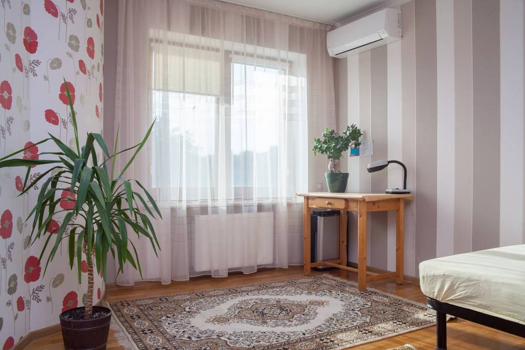 Your room has a nice view, great WiFi signal and a desk to work at.