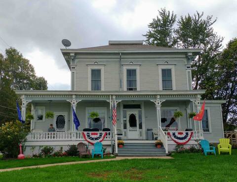 Beautiful waterfront home with lovely front porch