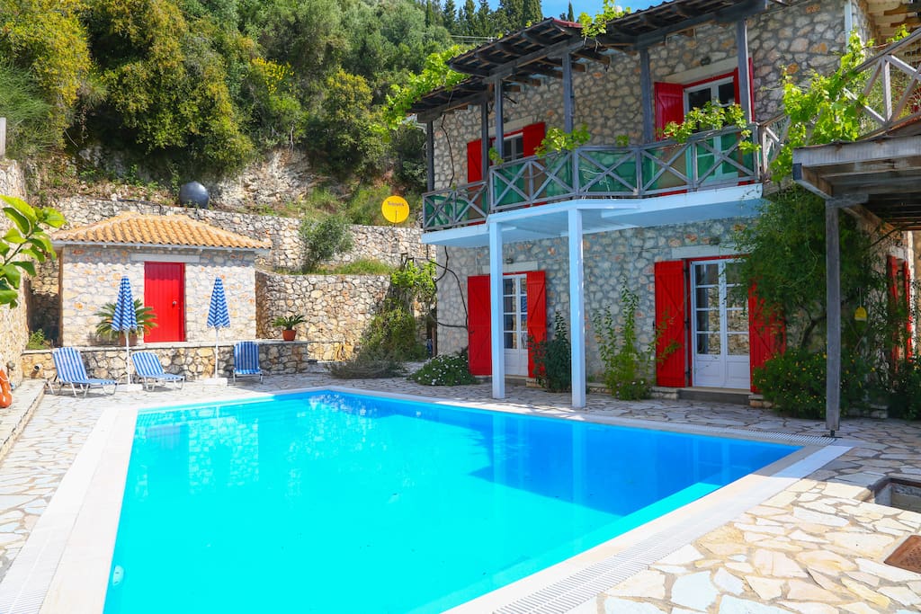 The 8m x5m pool is completely secluded and private. it is max 1.5metres deep.