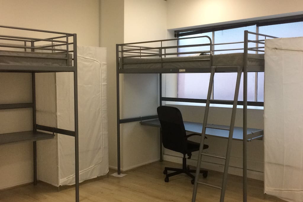 You will not be disrupted by others. Each guest will have personal set of bunk bed which is a single bed on the top and the desk on the bottom.