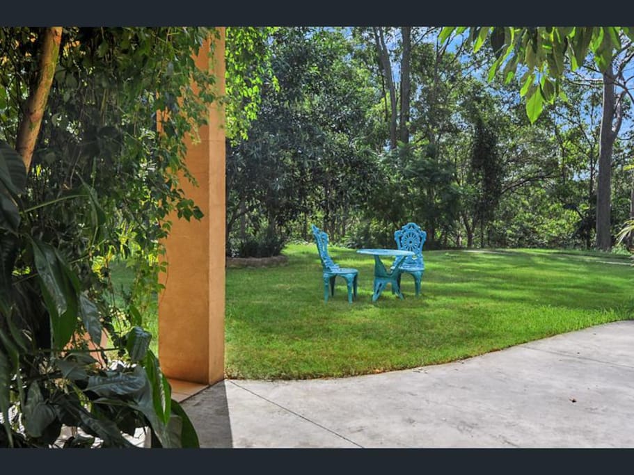The Lawn Area and Designated Smoking Area