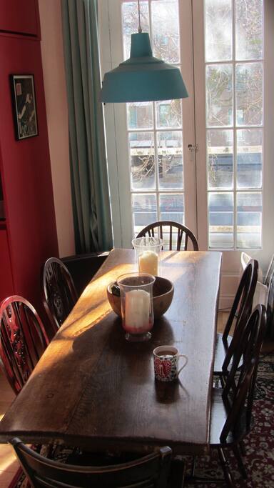 The dining table