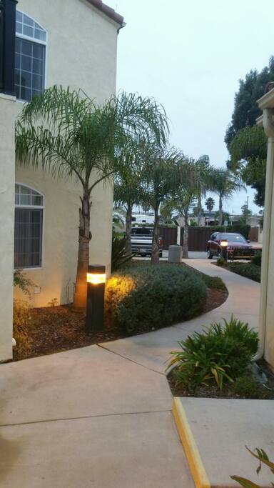 Walkway to unit