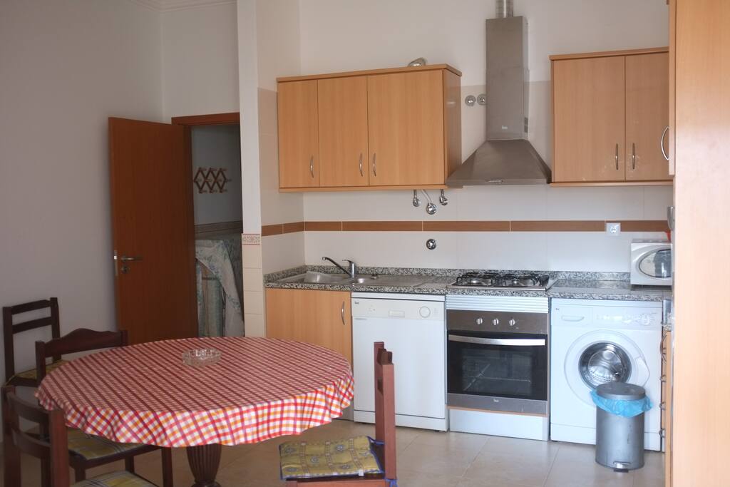 ground floor, kitchen + living room (has all the basic appliances: dishwasher, washing machine, stove with oven, microwave, fridge, exhaust hood, etc)
