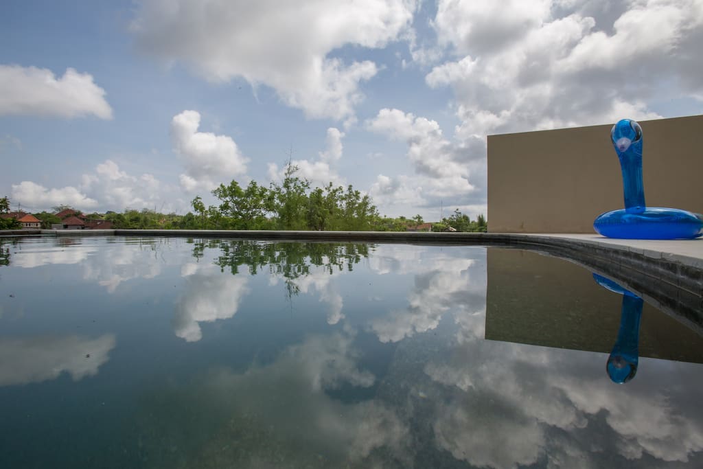sparkling private pool at the villa