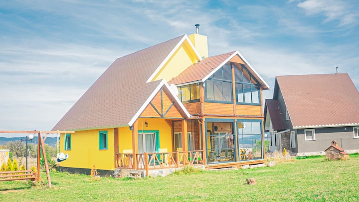 Yeniçağa Yedigöller nature houses with air-conditioned fireplace