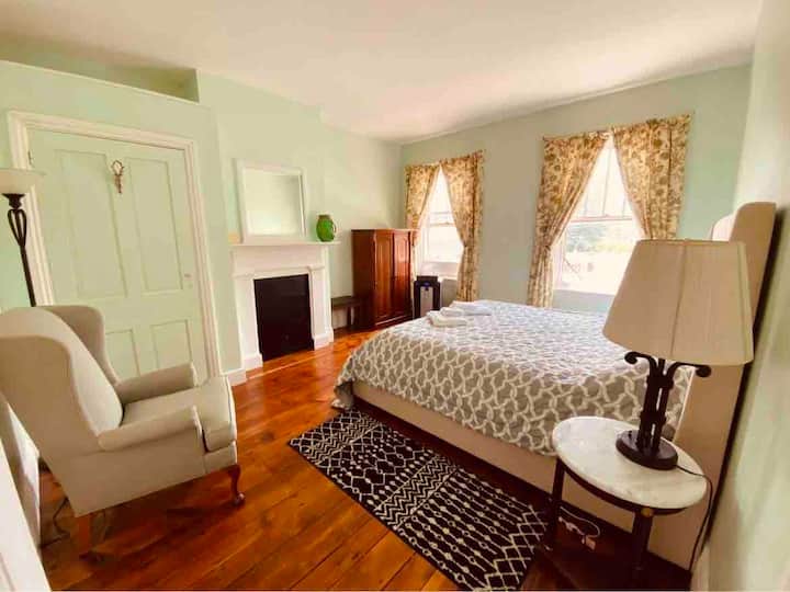 Master bedroom overlooking Front Street and the Susquehanna River.