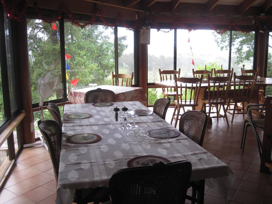 Large dining room with views forever